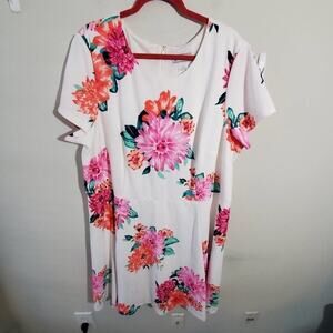 J Howard floral scuba sheath dress plus size ‎ 24W